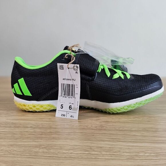 Adidas Adizero HJ High Jump Track & Field Shoe Spikes Men's 5 Black Green GY8397 - Picture 8 of 15